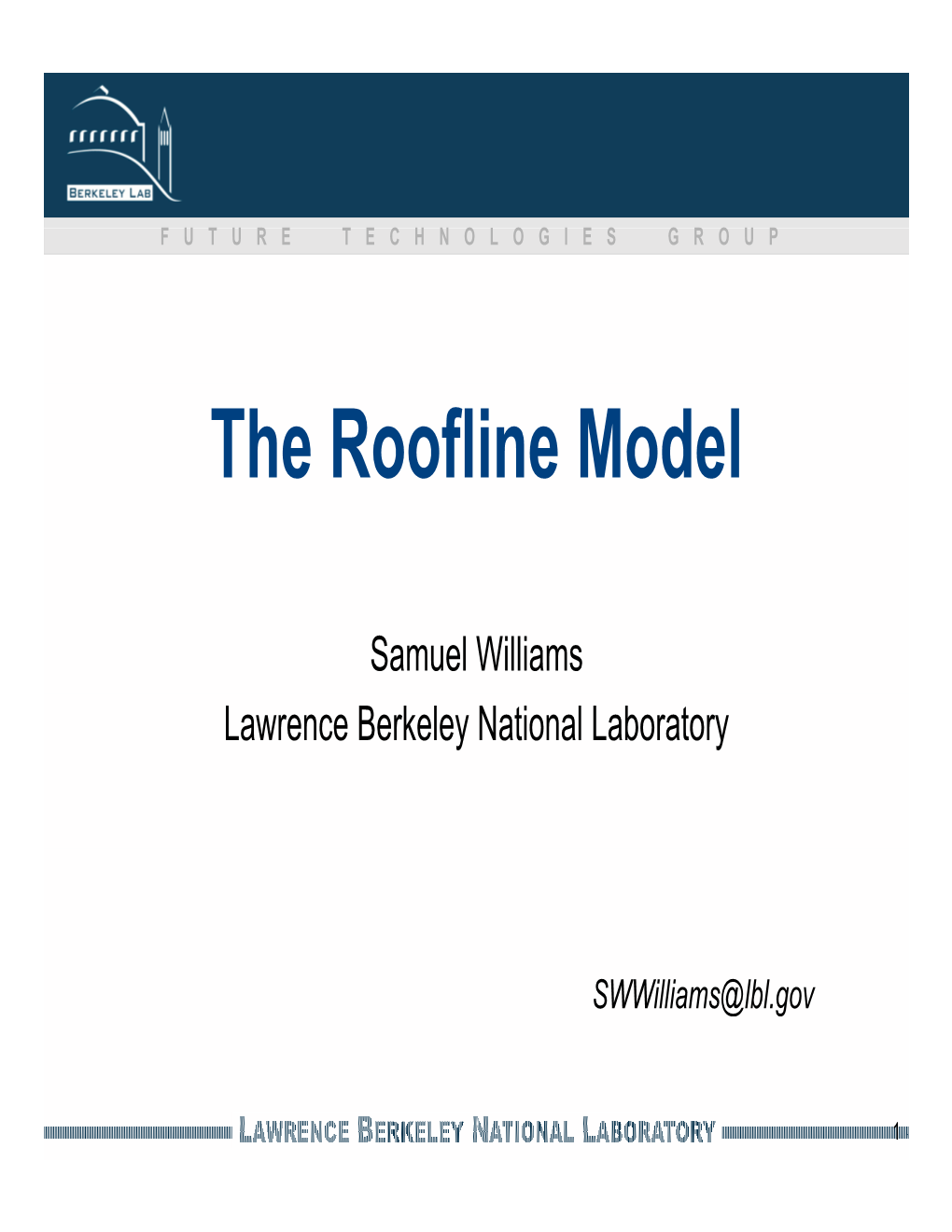The Roofline Model