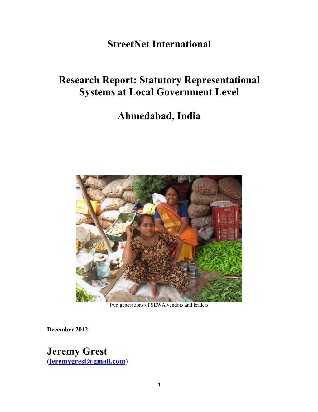 Statutory Representational Systems at Local Government Level