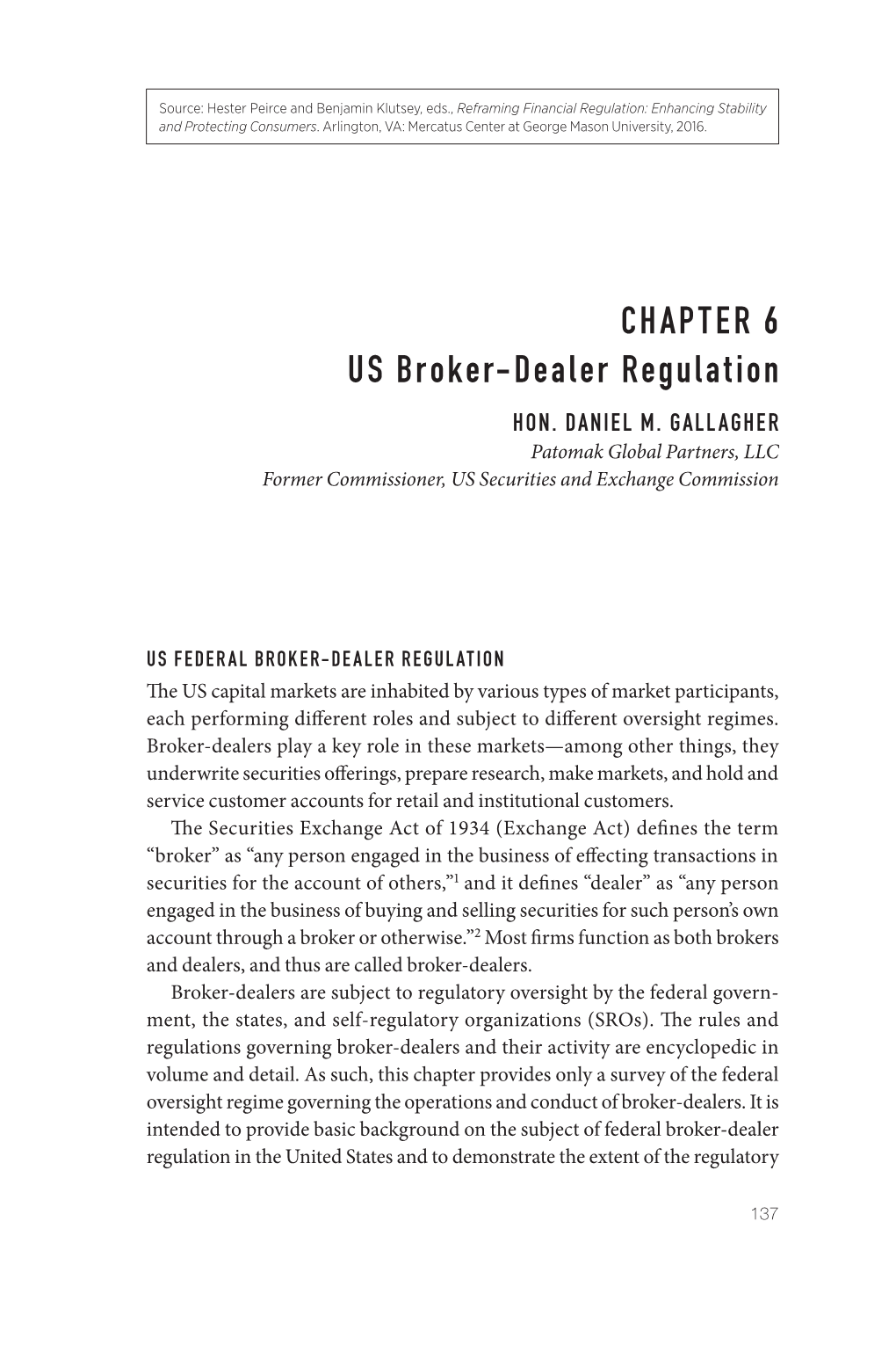 CHAPTER 6 US Broker- Dealer Regulation