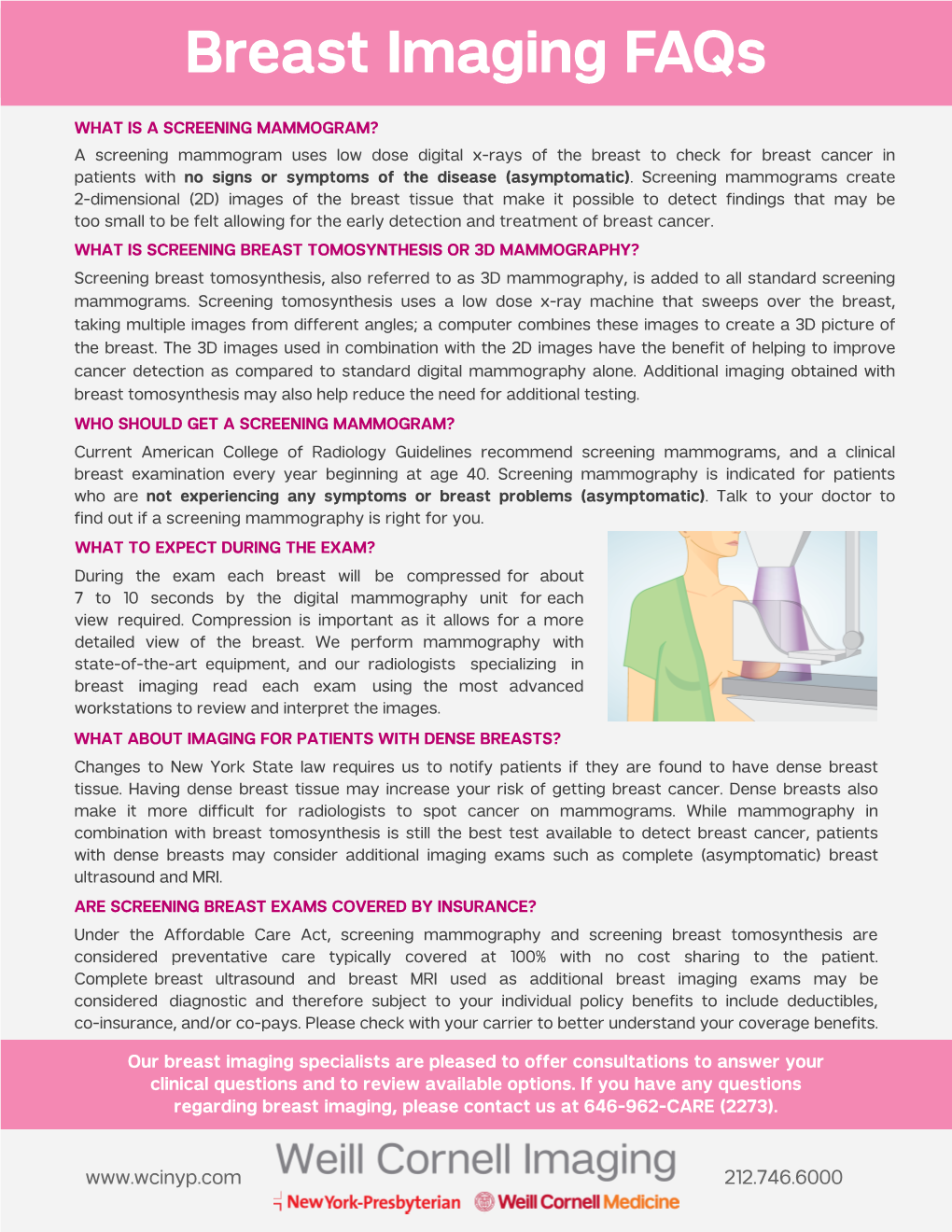 Breast Imaging Faqs