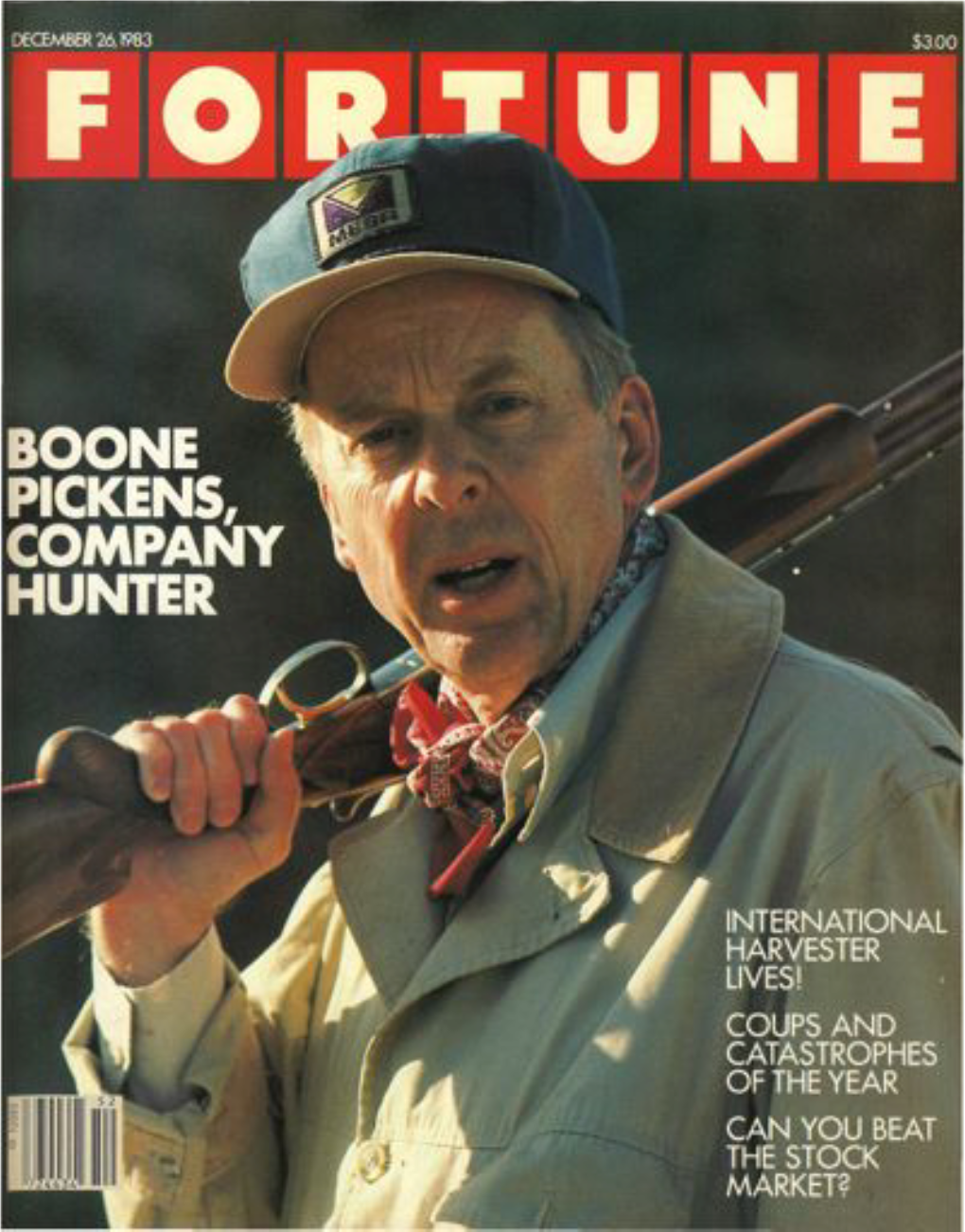 BOONE PICKENS, COMPANY HUNTER • "Who Is Pickens Anyway?" Asks Harold Hammer