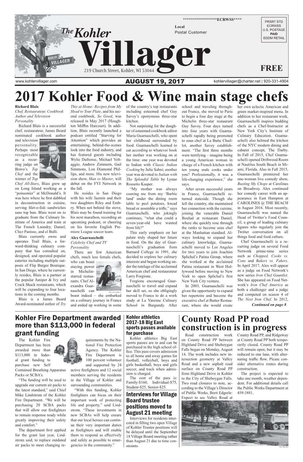 2017 Kohler Food & Wine Main Stage Chefs