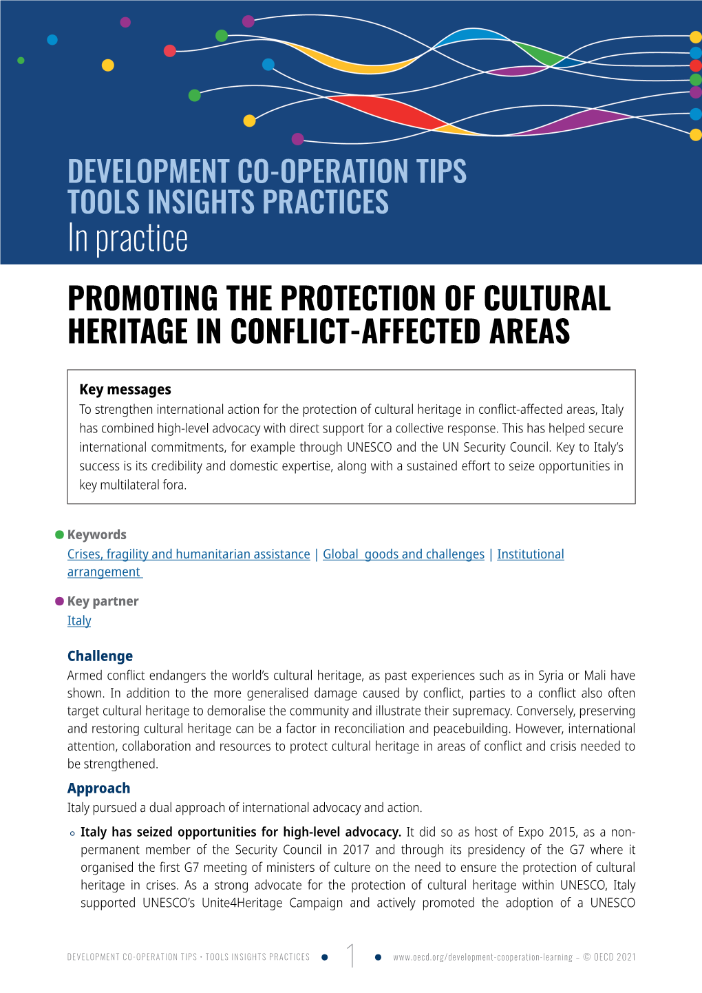 Promoting the Protection of Cultural Heritage in Conflict-Affected Areas