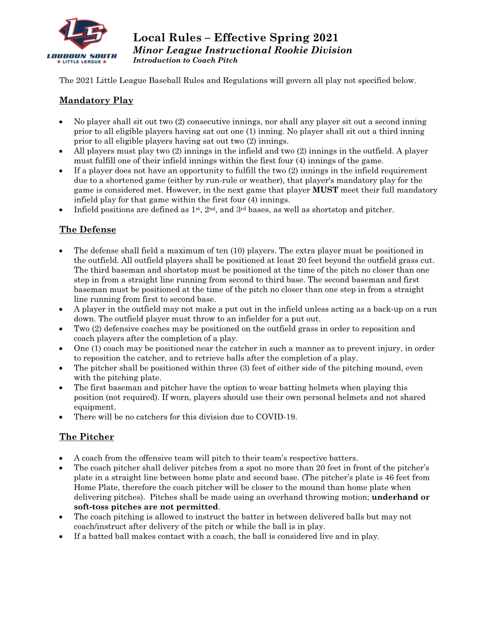 Spring 2021 LSLL Local Rules