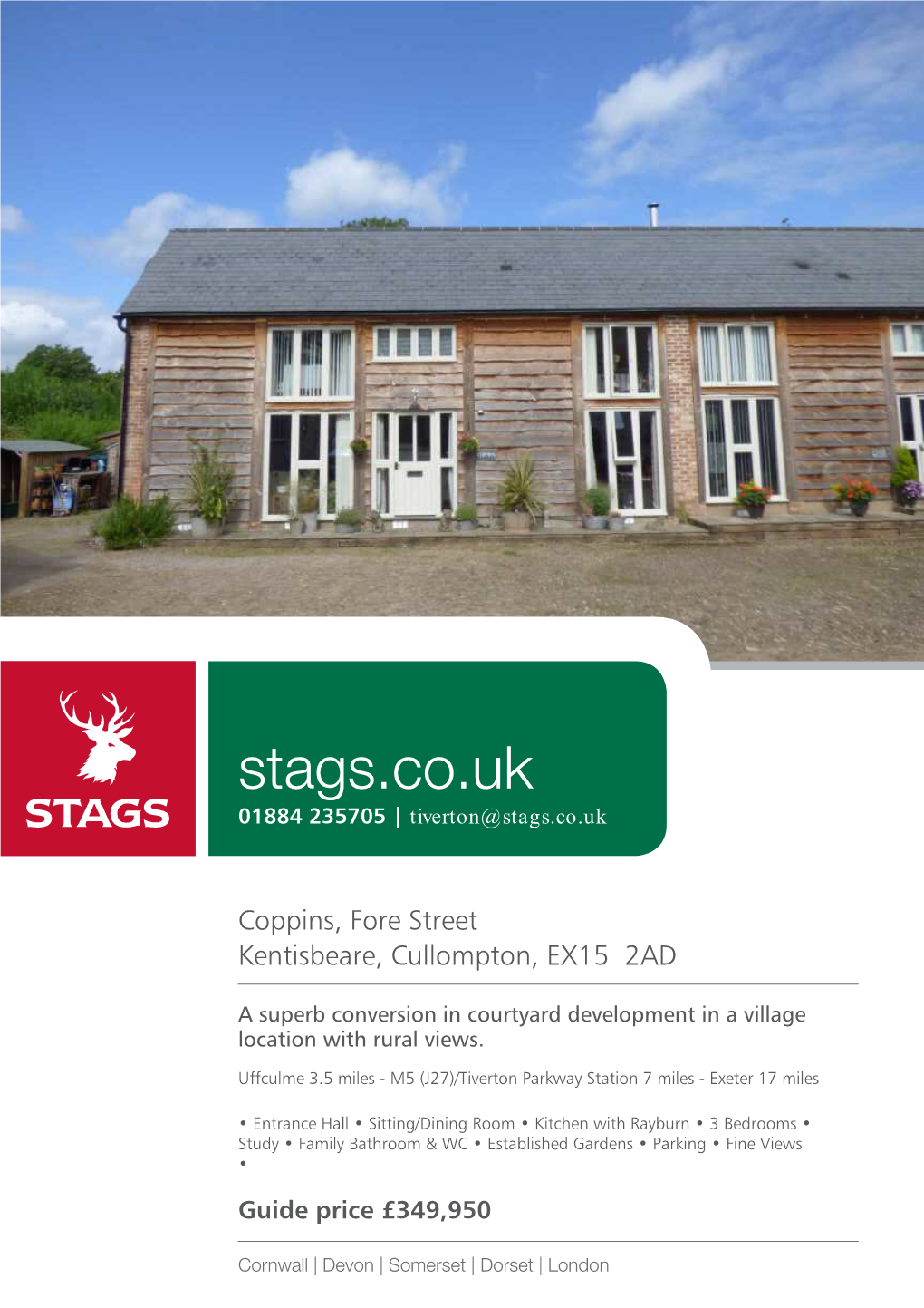 Stags.Co.Uk 01884 235705 | Tiverton@Stags.Co.Uk