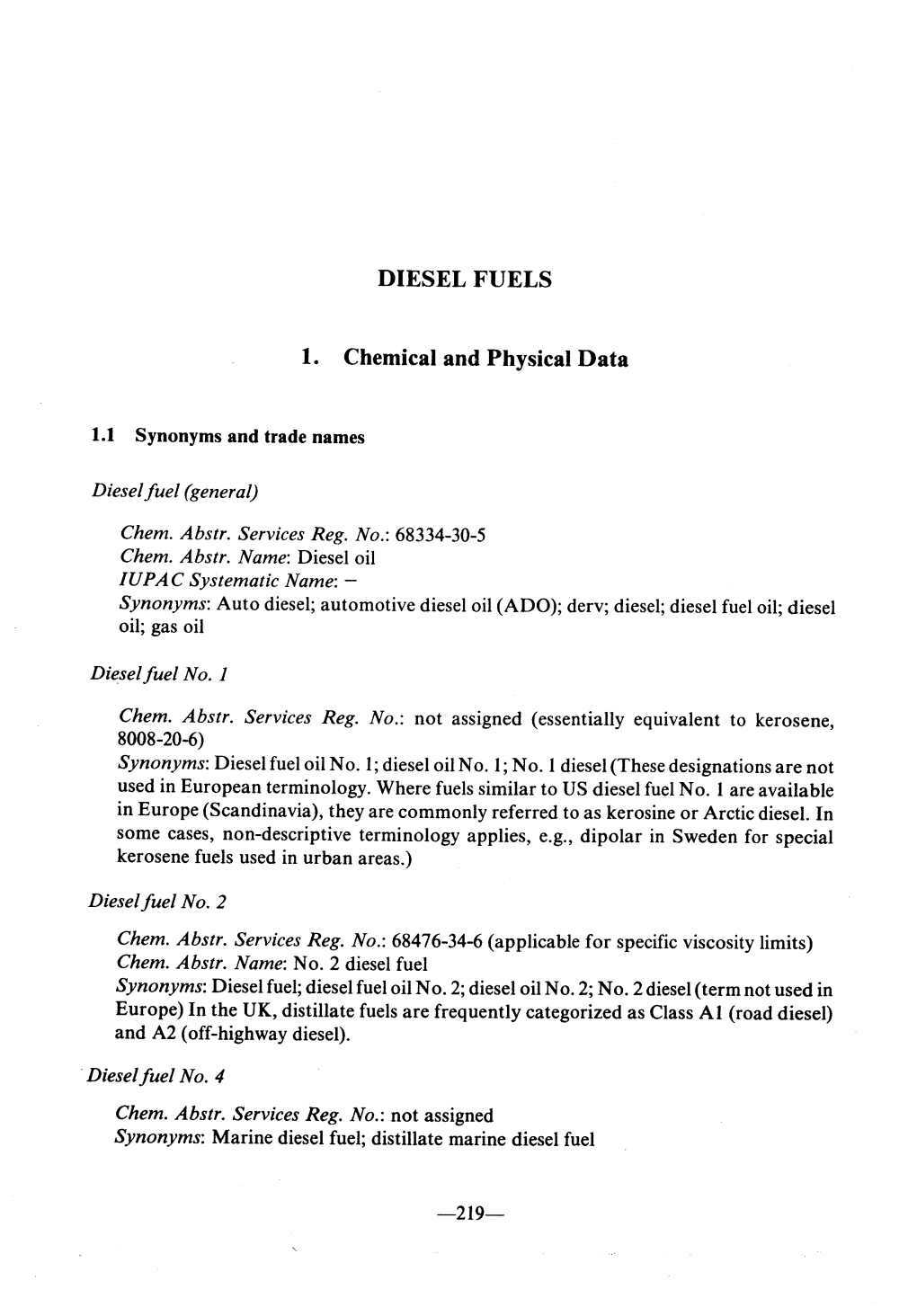 Diesel Fuels