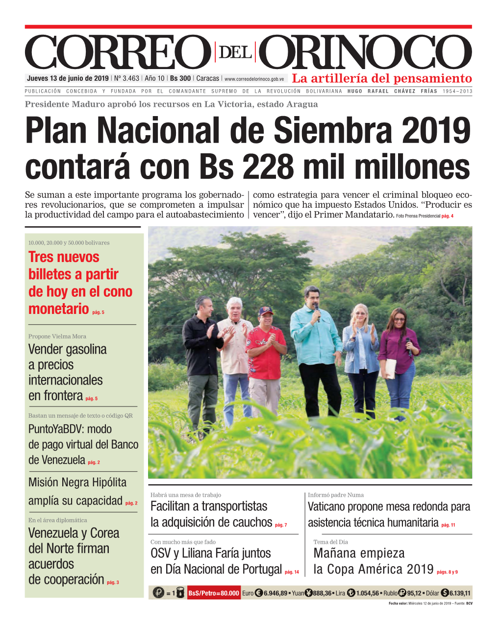 Plan Nacional De Siembra 2019