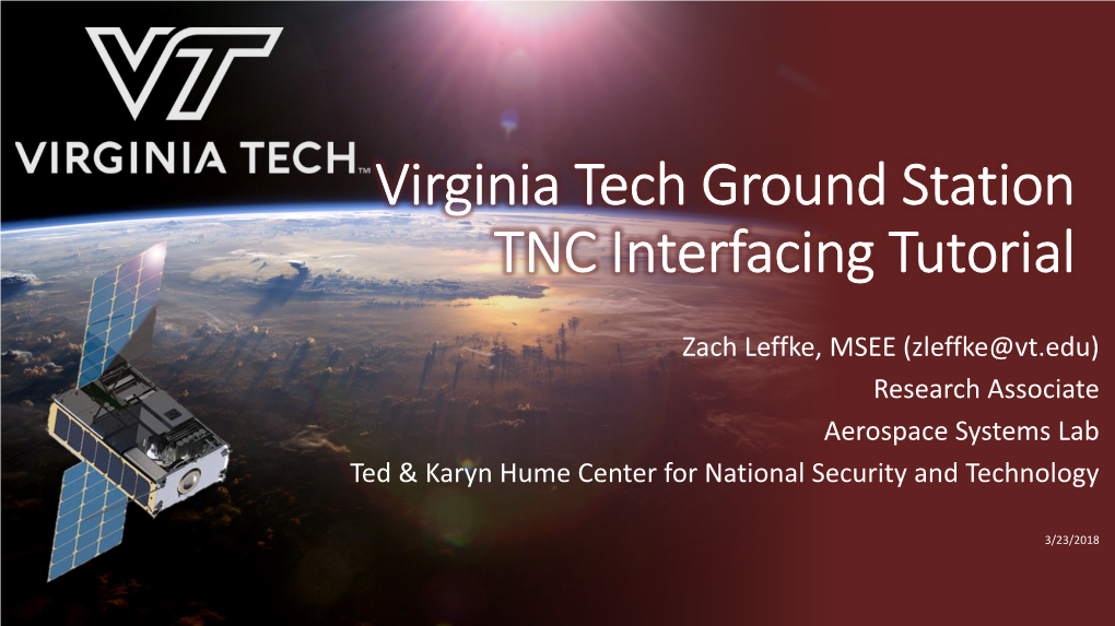 Virginia Tech Ground Station TNC Interfacing Tutorial