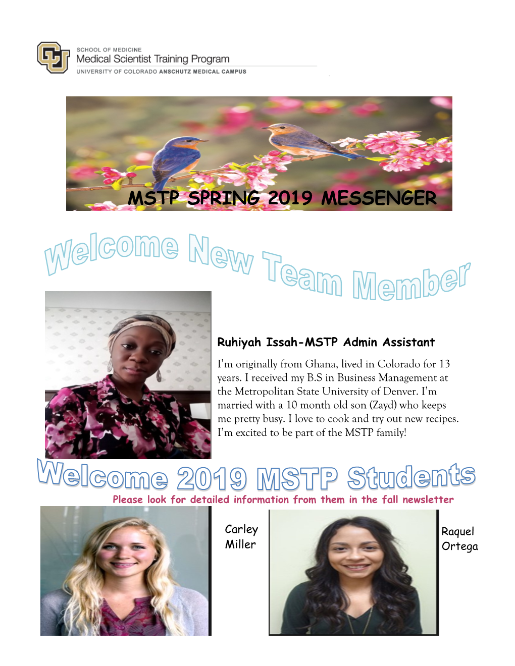 Mstp-Messenger-Spring-2019.Pdf