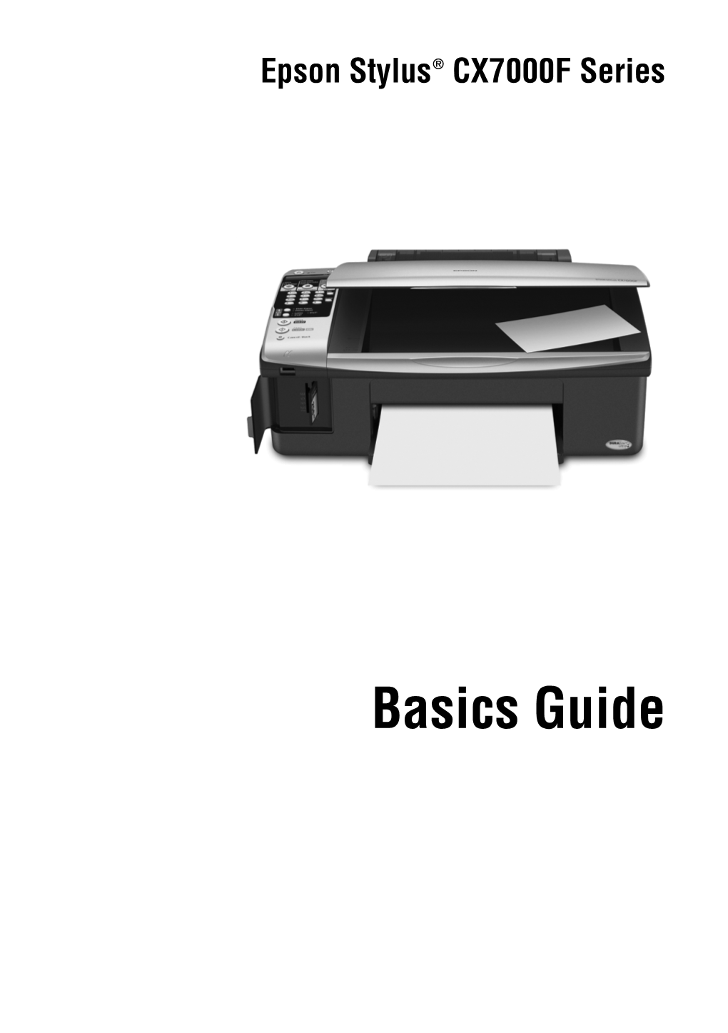 Epson Stylus CX7000F Series Basics Guide