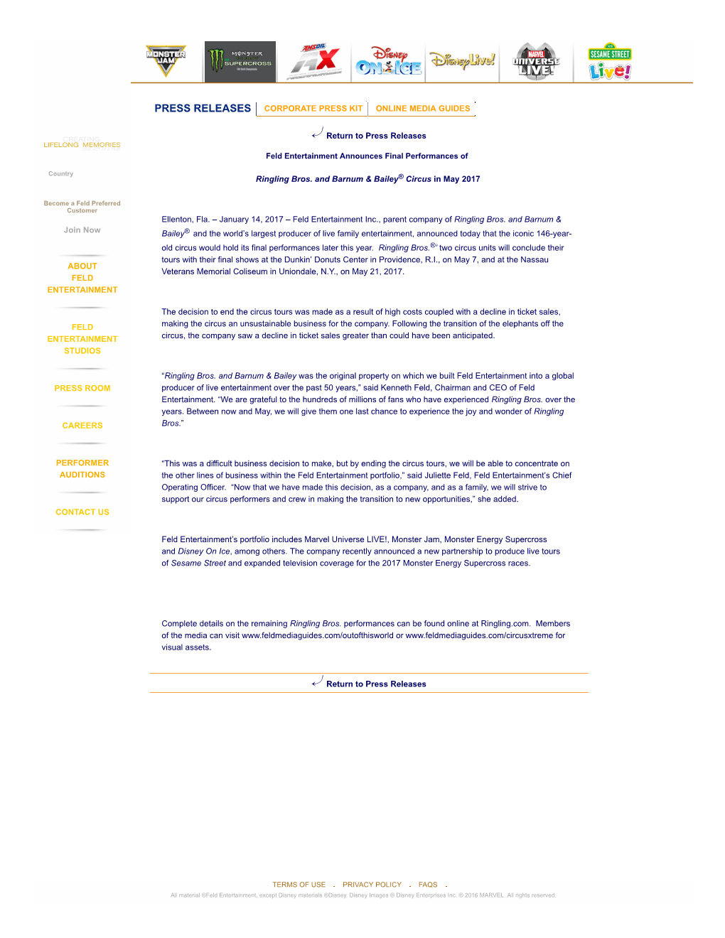 Press Releases Corporate Press Kit Online Media Guides