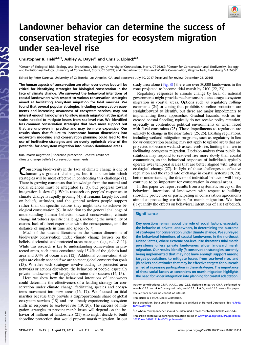 Landowner Behavior Can Determine the Success of Conservation Strategies for Ecosystem Migration Under Sea-Level Rise