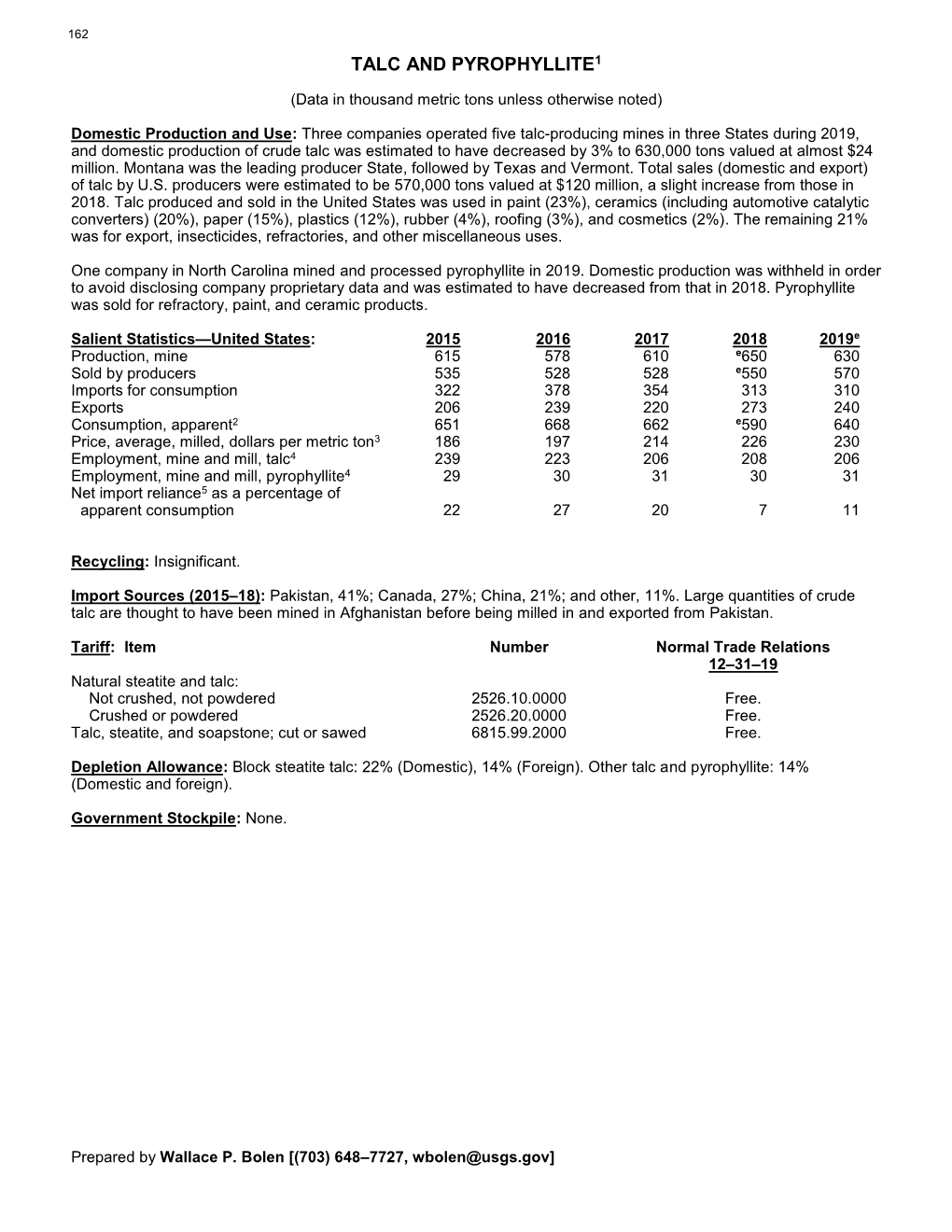 Talc Data Sheet