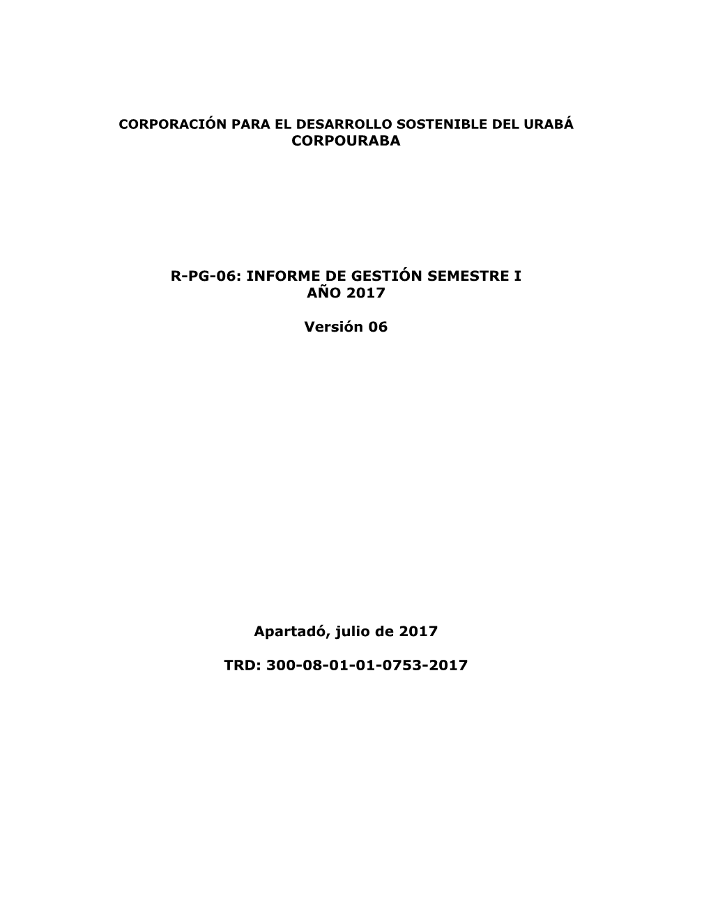 Corporación Para El Desarrollo Sostenible Del Urabá Corpouraba