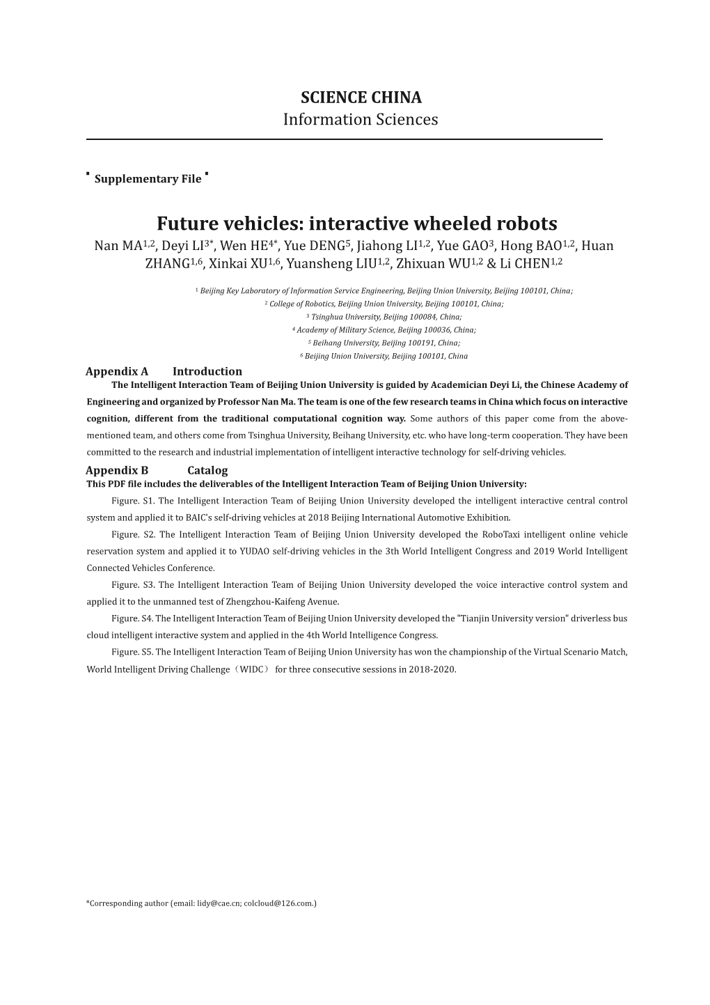 . Future Vehicles: Interactive Wheeled Robots