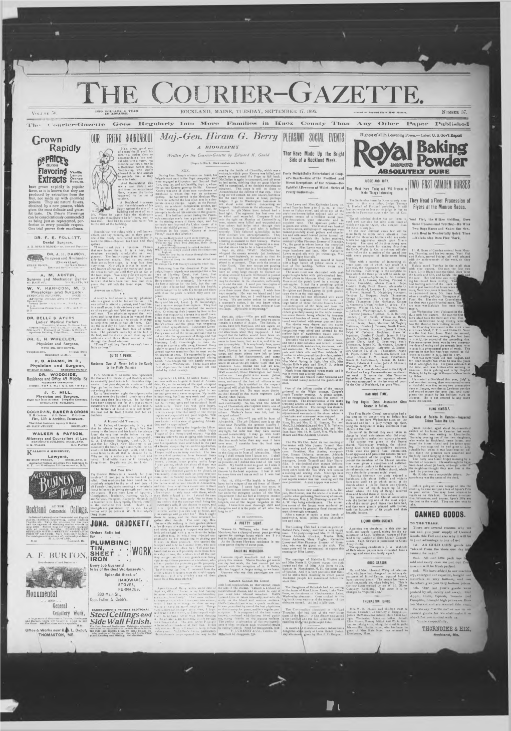 Courier Gazette : September 17, 1895