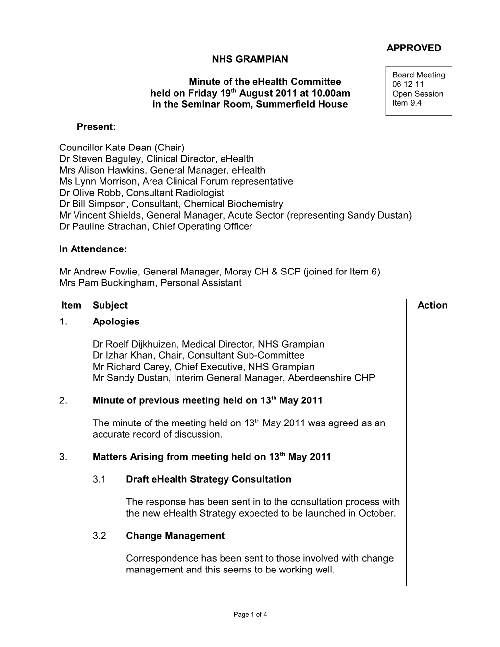 Item 9.4 for 6 Dec 2011 Ehealth Cttee 19 Aug 2011