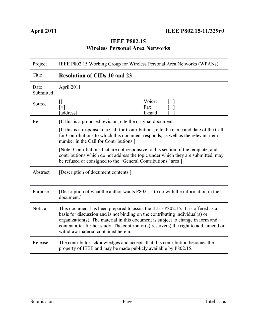 Wireless Personal Area Networks s11