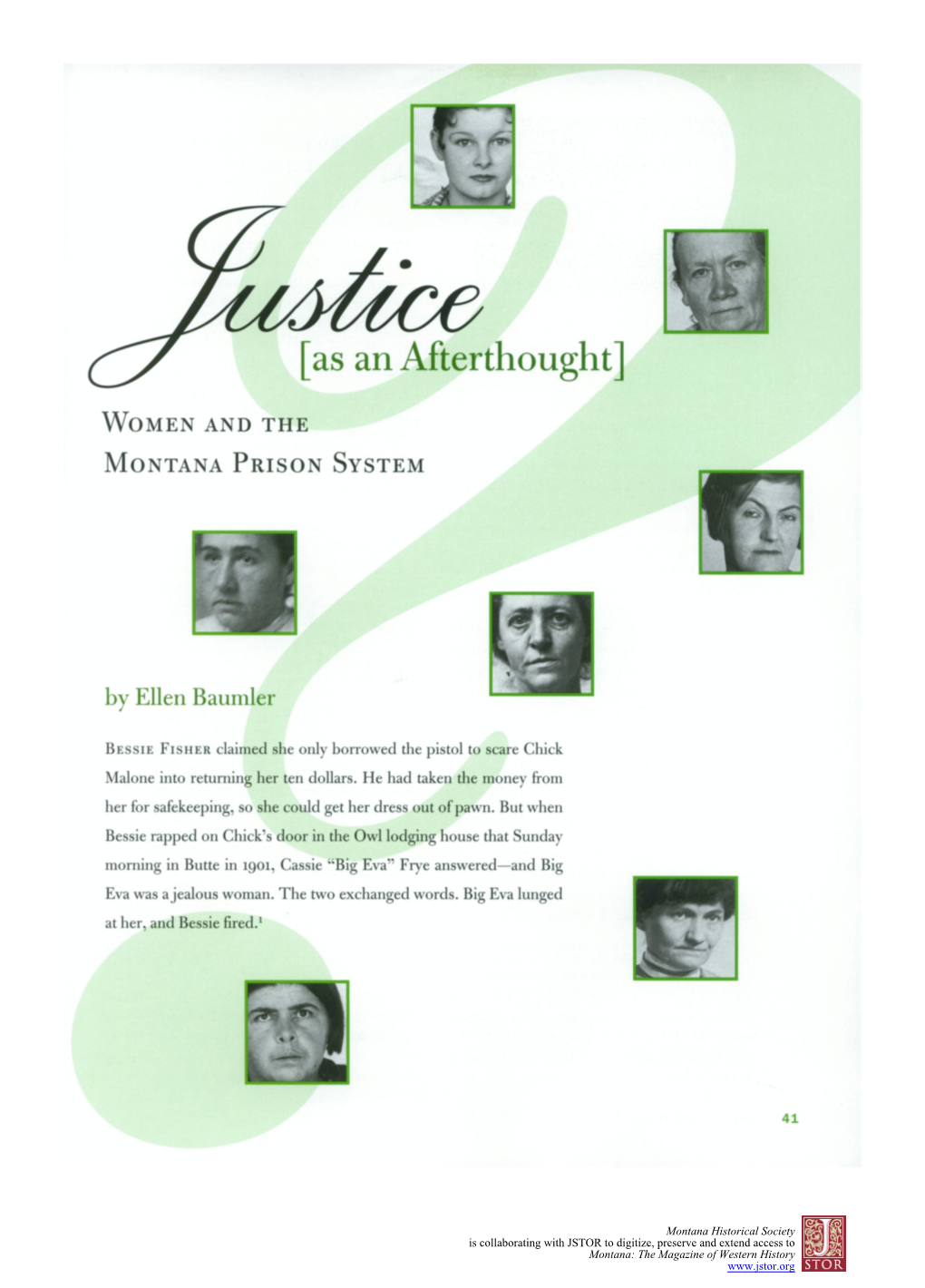 Justice As an Afterthought: Women and the Montana Prison System