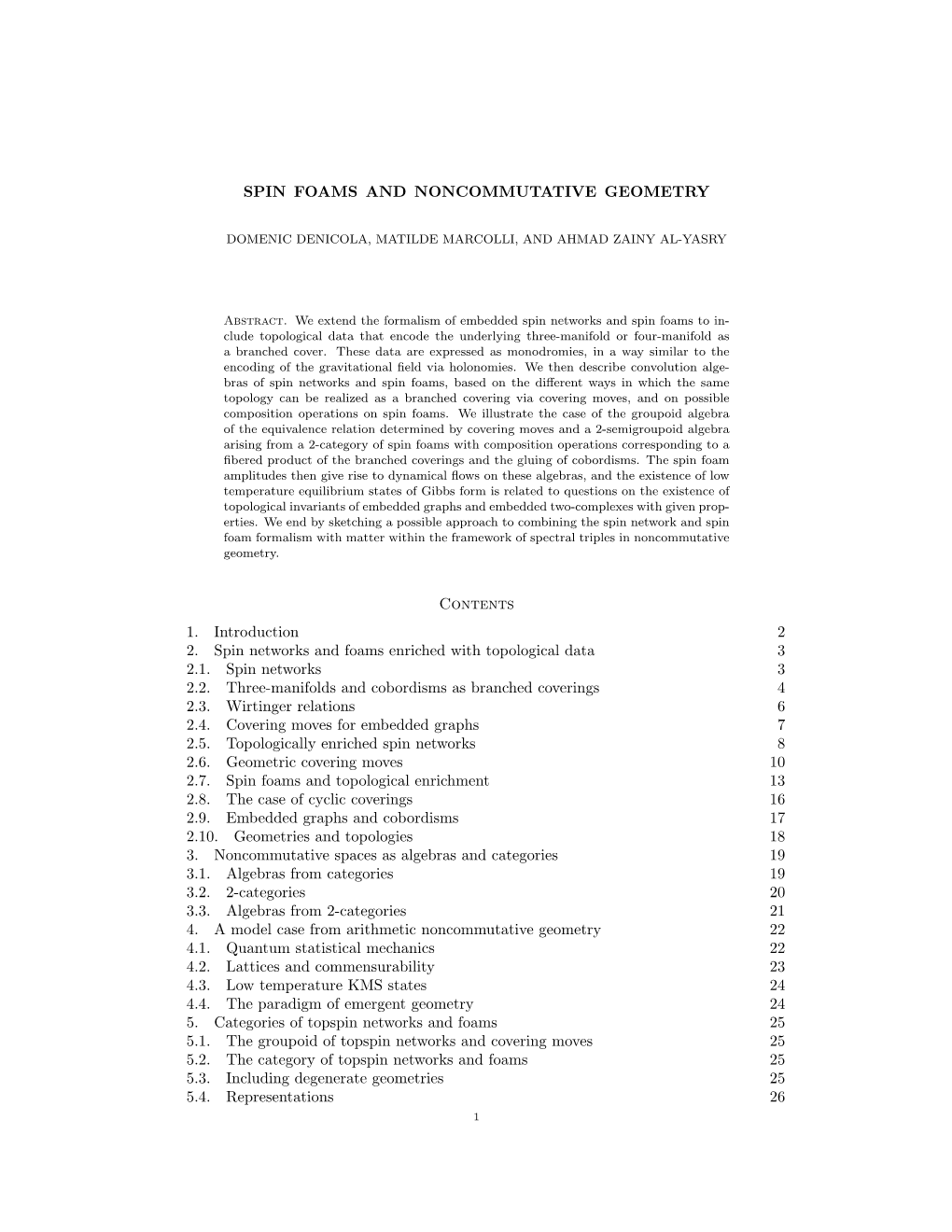 Spin Foams and Noncommutative Geometry