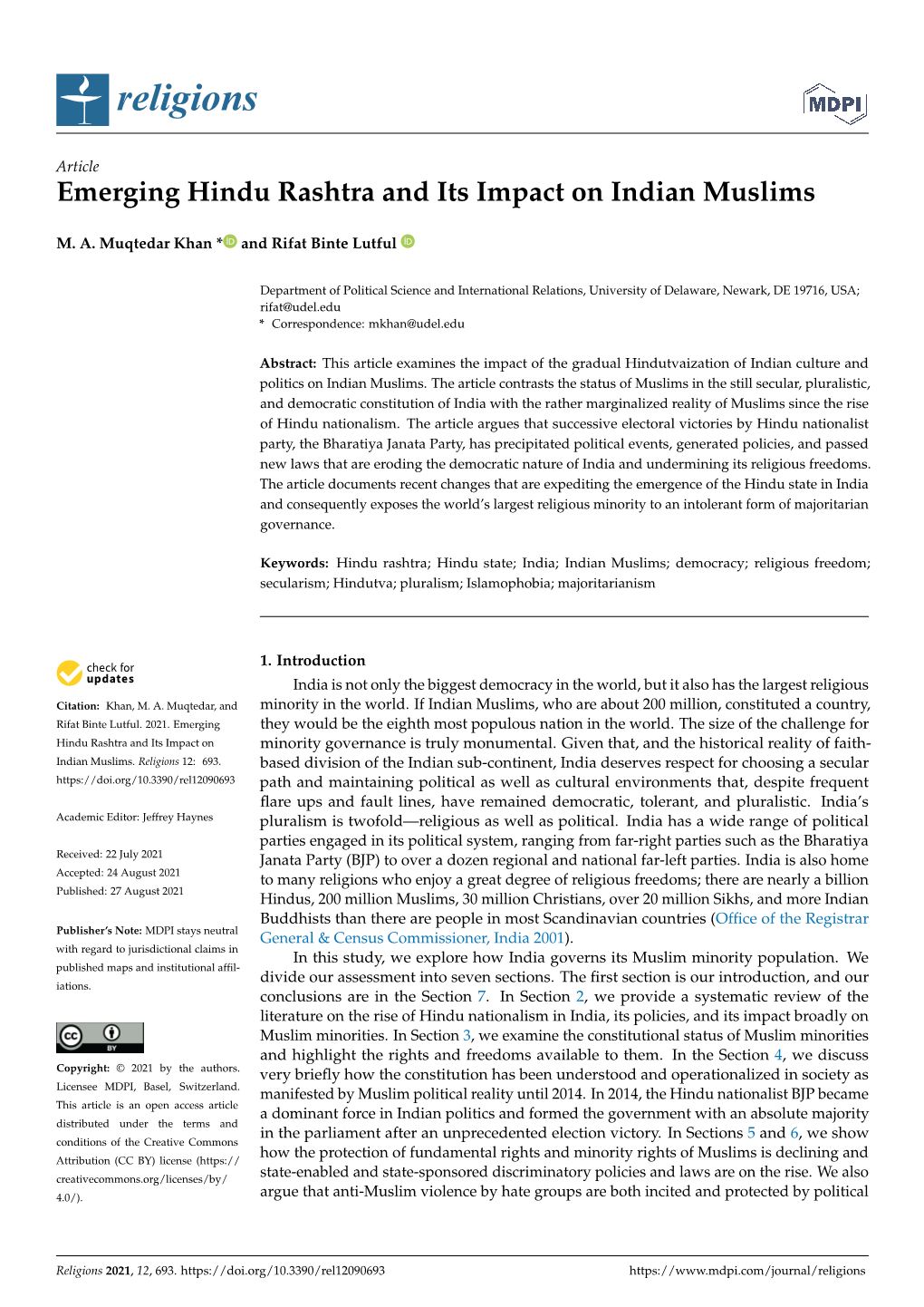 Emerging Hindu Rashtra and Its Impact on Indian Muslims