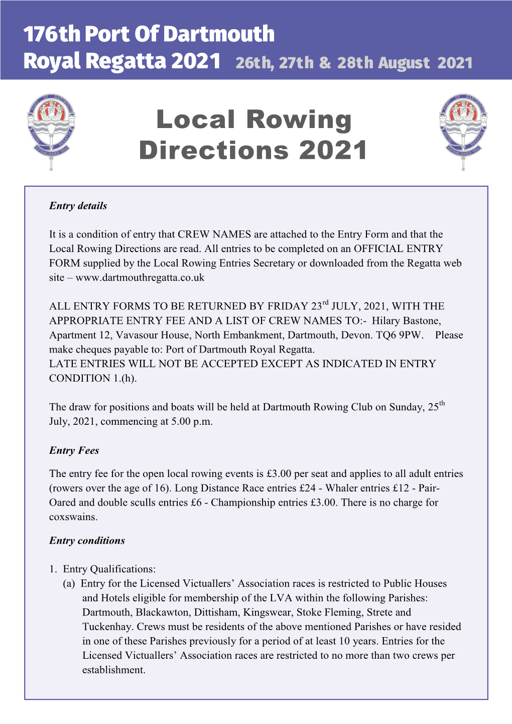 Regatta Local Rowing 2021