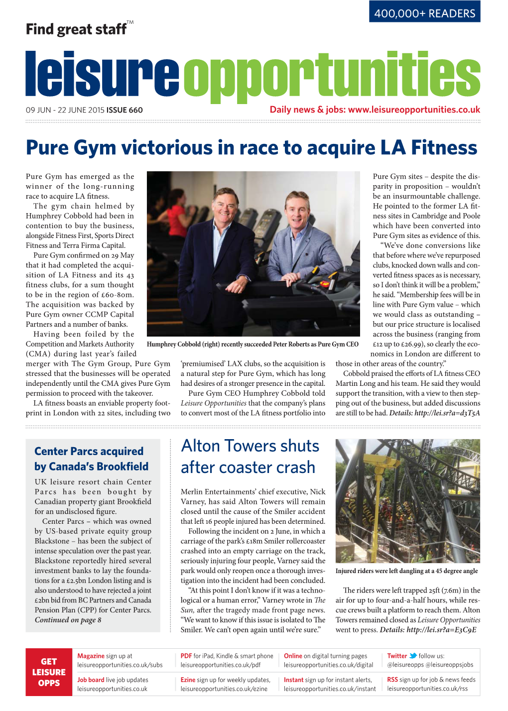 Leisure Opportunities 9Th June 2015 Issue