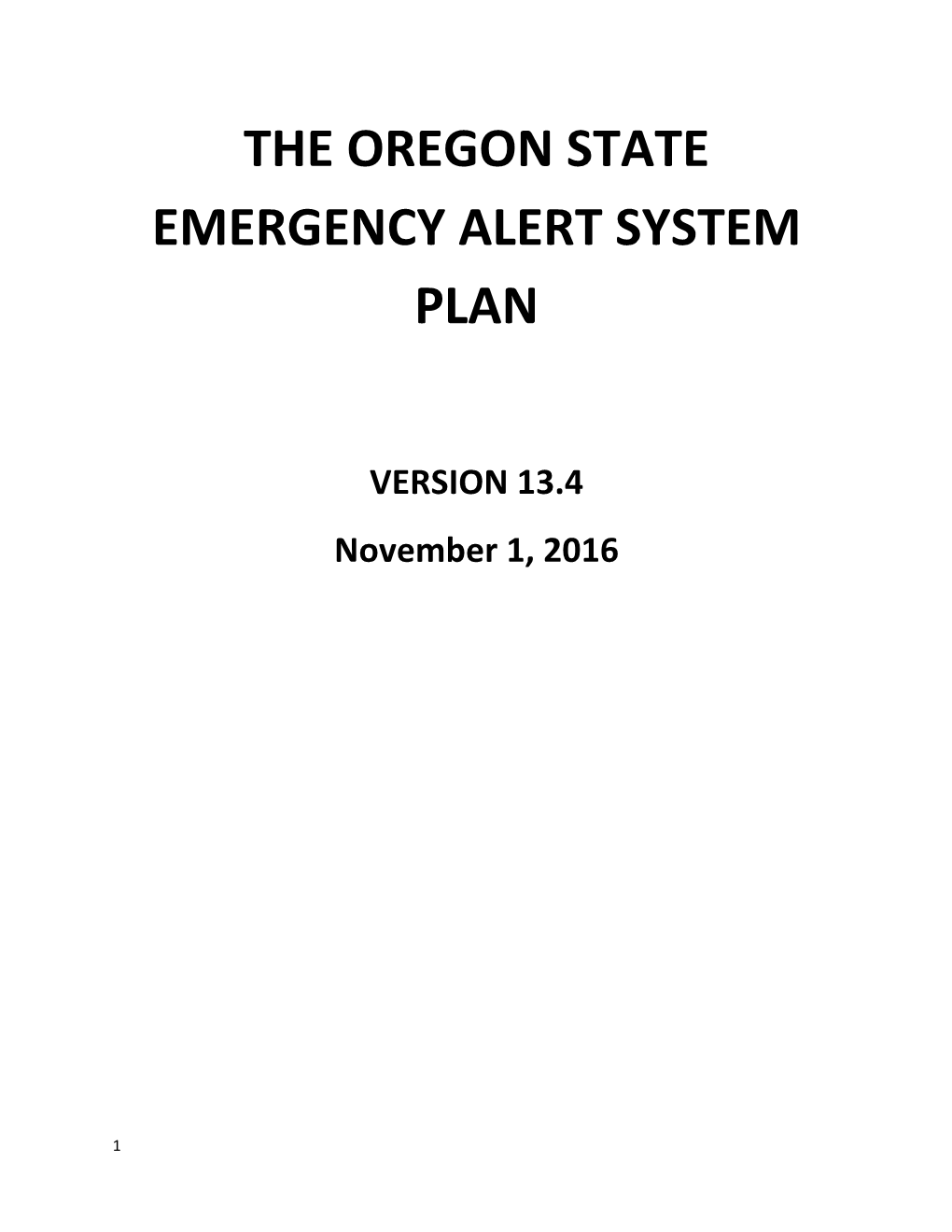 Oregon State EAS Plan Version 13.4 Updated 11-1-16