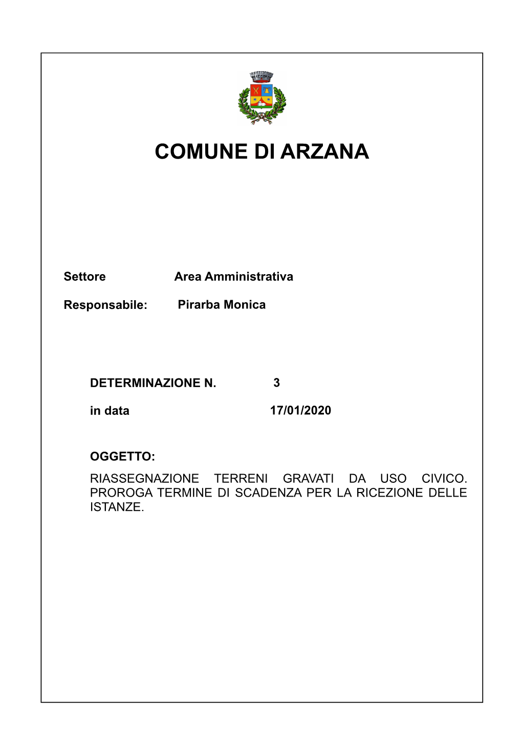 Comune Di Arzana