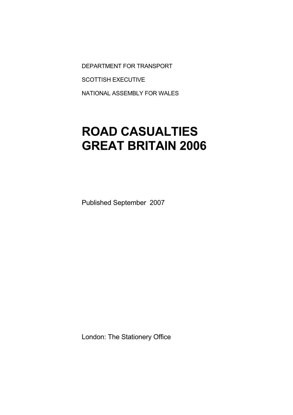 Accident Stats in the United Kingdom