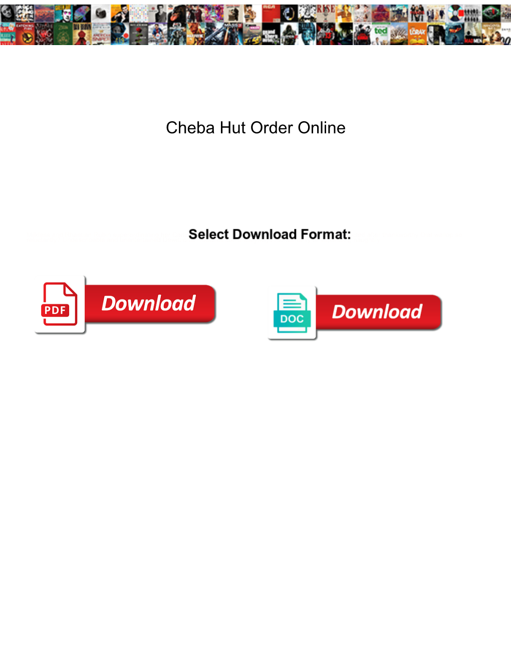 Cheba Hut Order Online