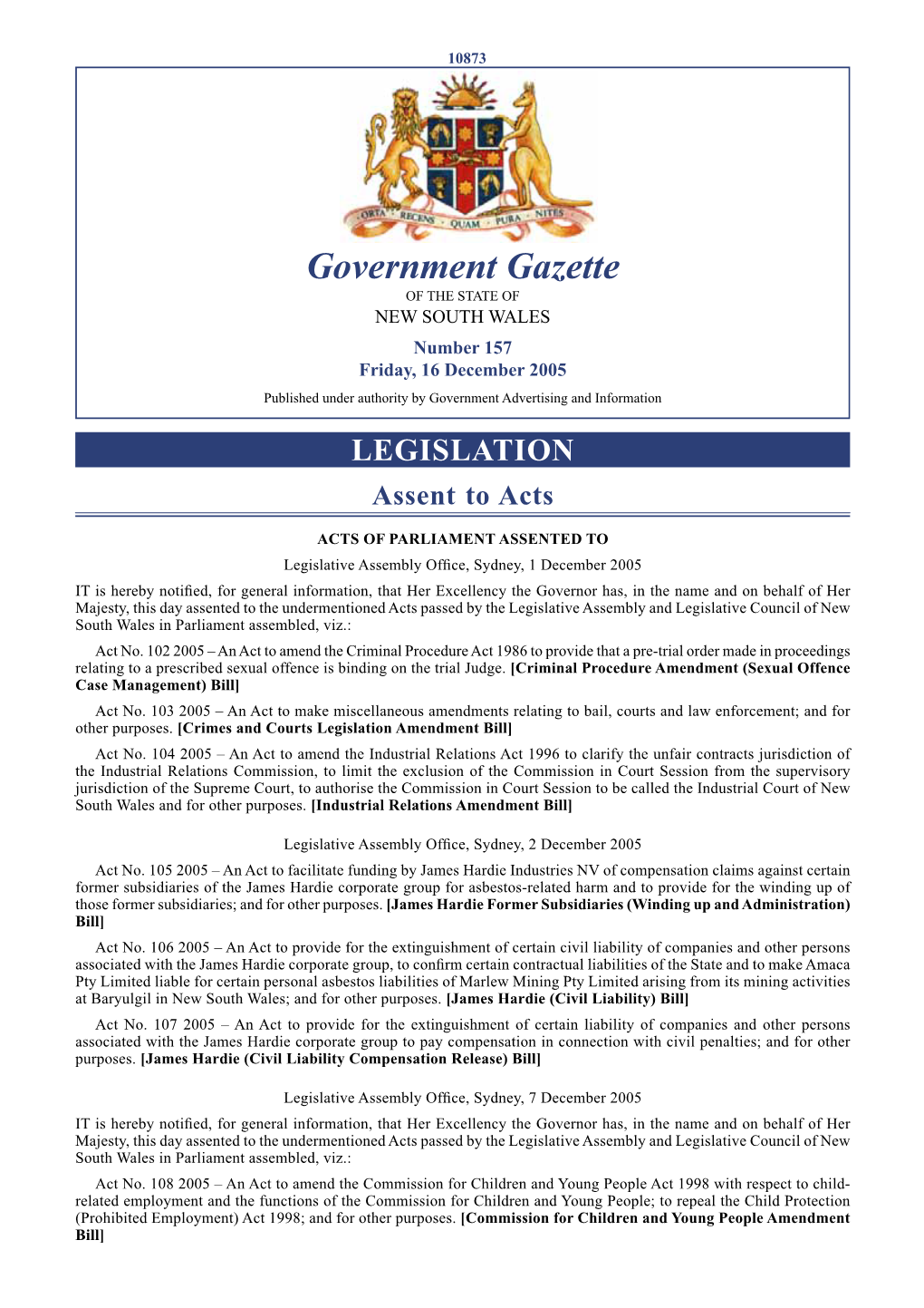 Government Gazette