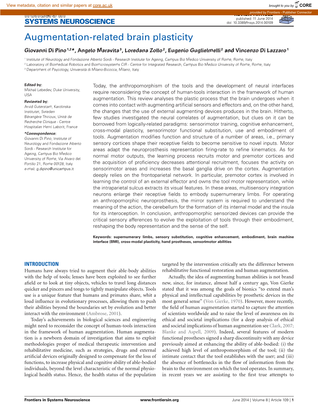 Augmentation-Related Brain Plasticity