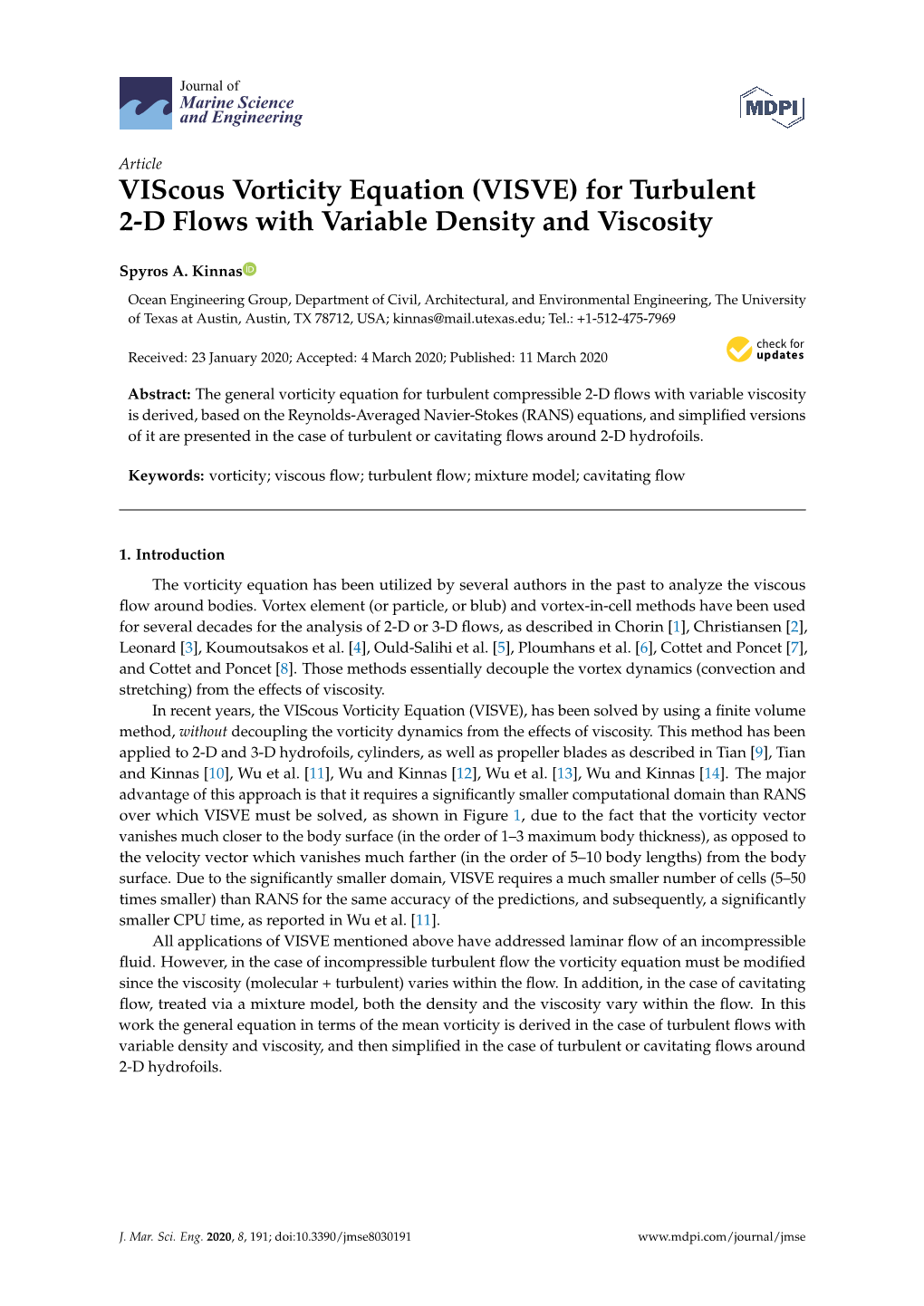 Viscous Vorticity Equation (VISVE) for Turbulent 2-D Flows with Variable Density and Viscosity