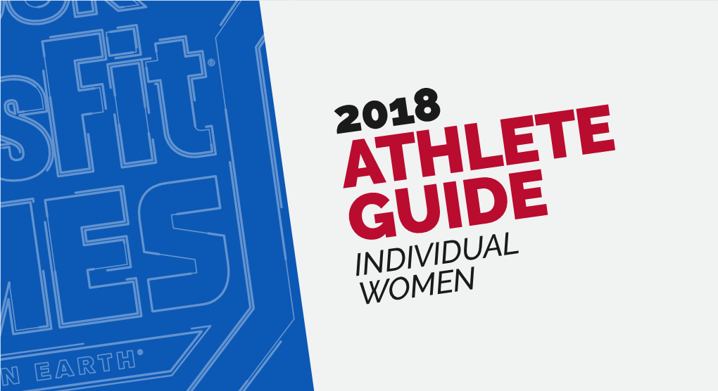 2018 Crossfit Games Athlete Guide