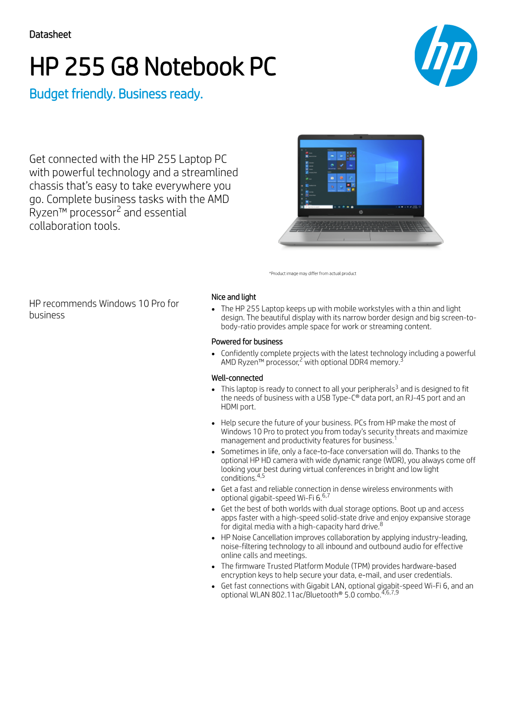 HP 255 G8 Notebook PC Budget Friendly