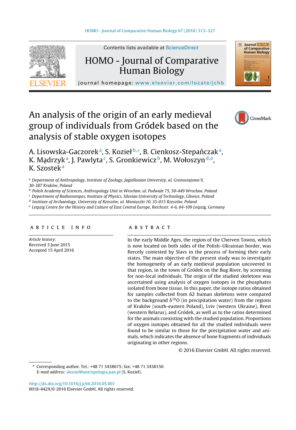 An Analysis of the Origin of an Early Medieval Group of Individuals From