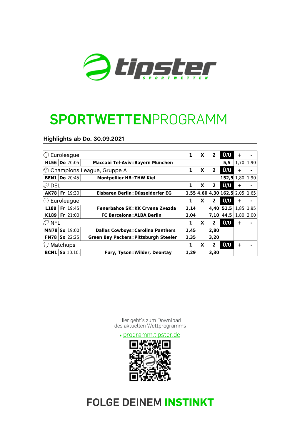 Sportwettenprogramm