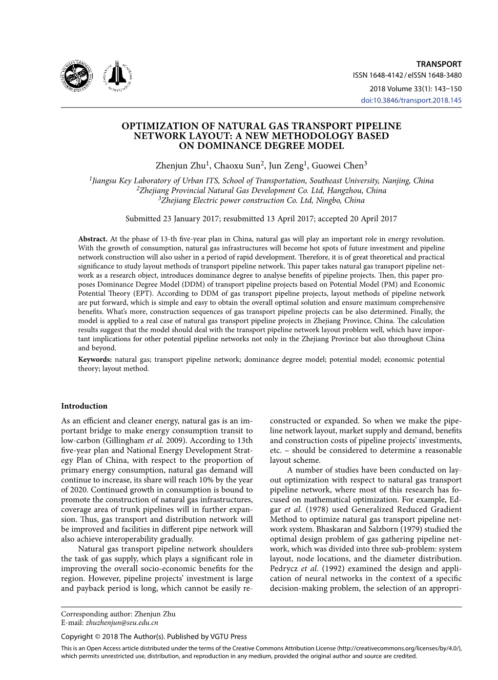 Optimization of Natural Gas Transport Pipeline Network Layout: a New Methodology Based on Dominance Degree Model