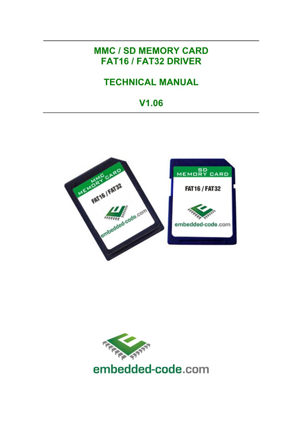 Mmc / Sd Memory Card Fat16 / Fat32 Driver Technical