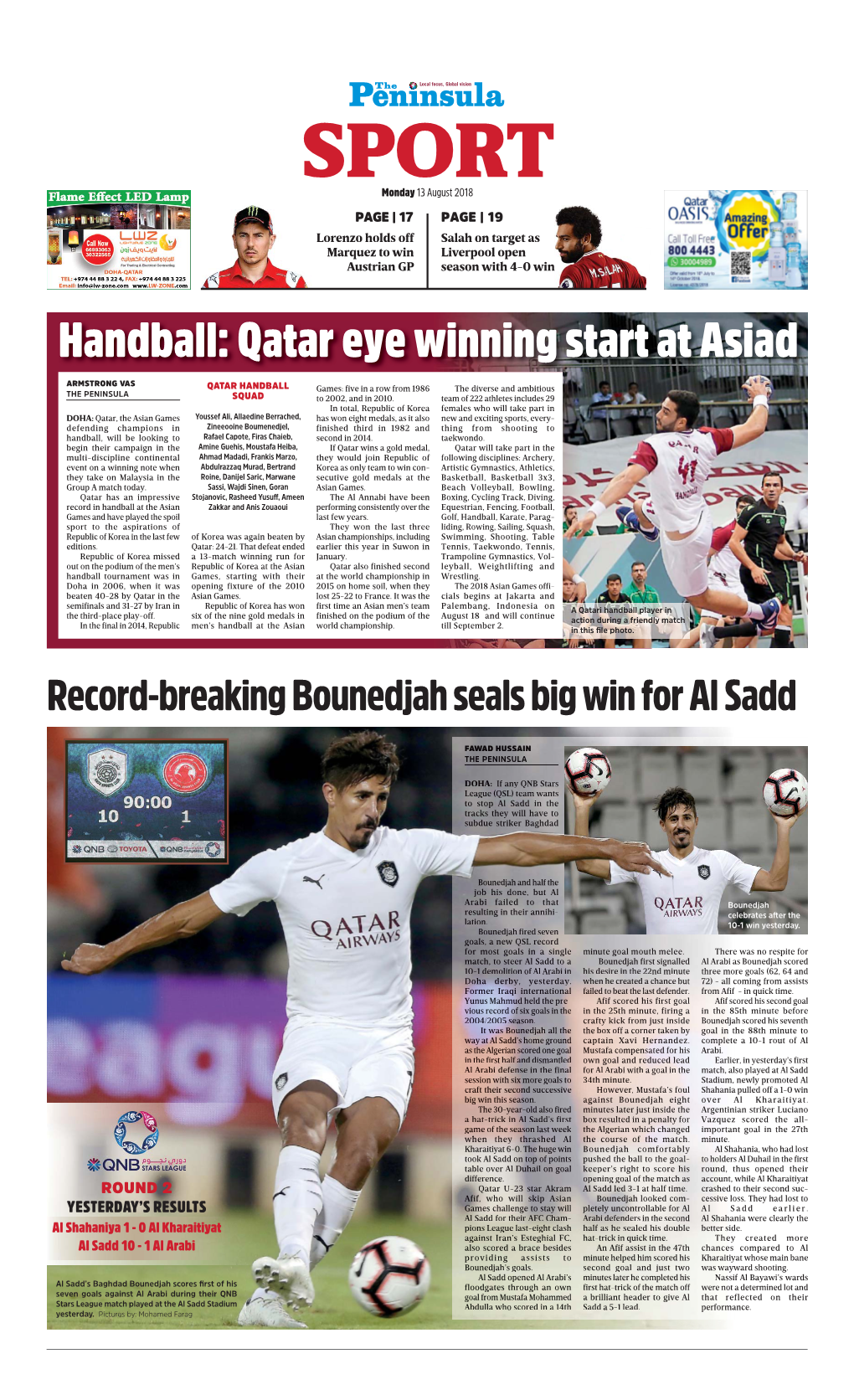 Handball: Qatar Eye Winning Start at Asiad