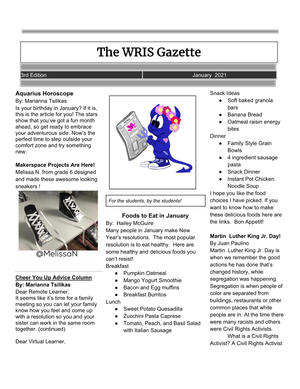 The WRIS Gazette