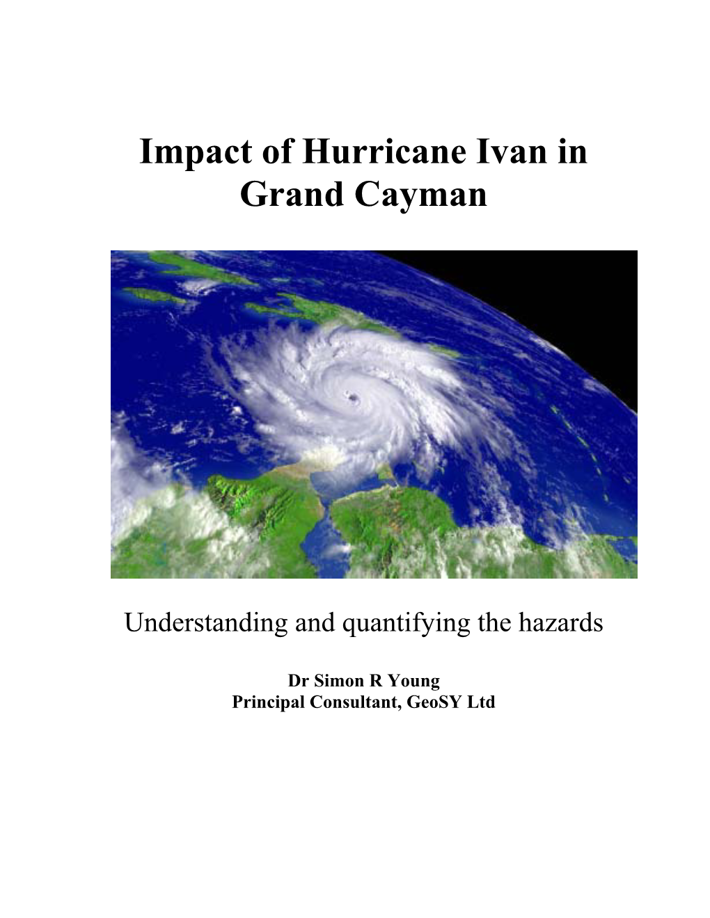 Impact of Hurricane Ivan in Grand Cayman