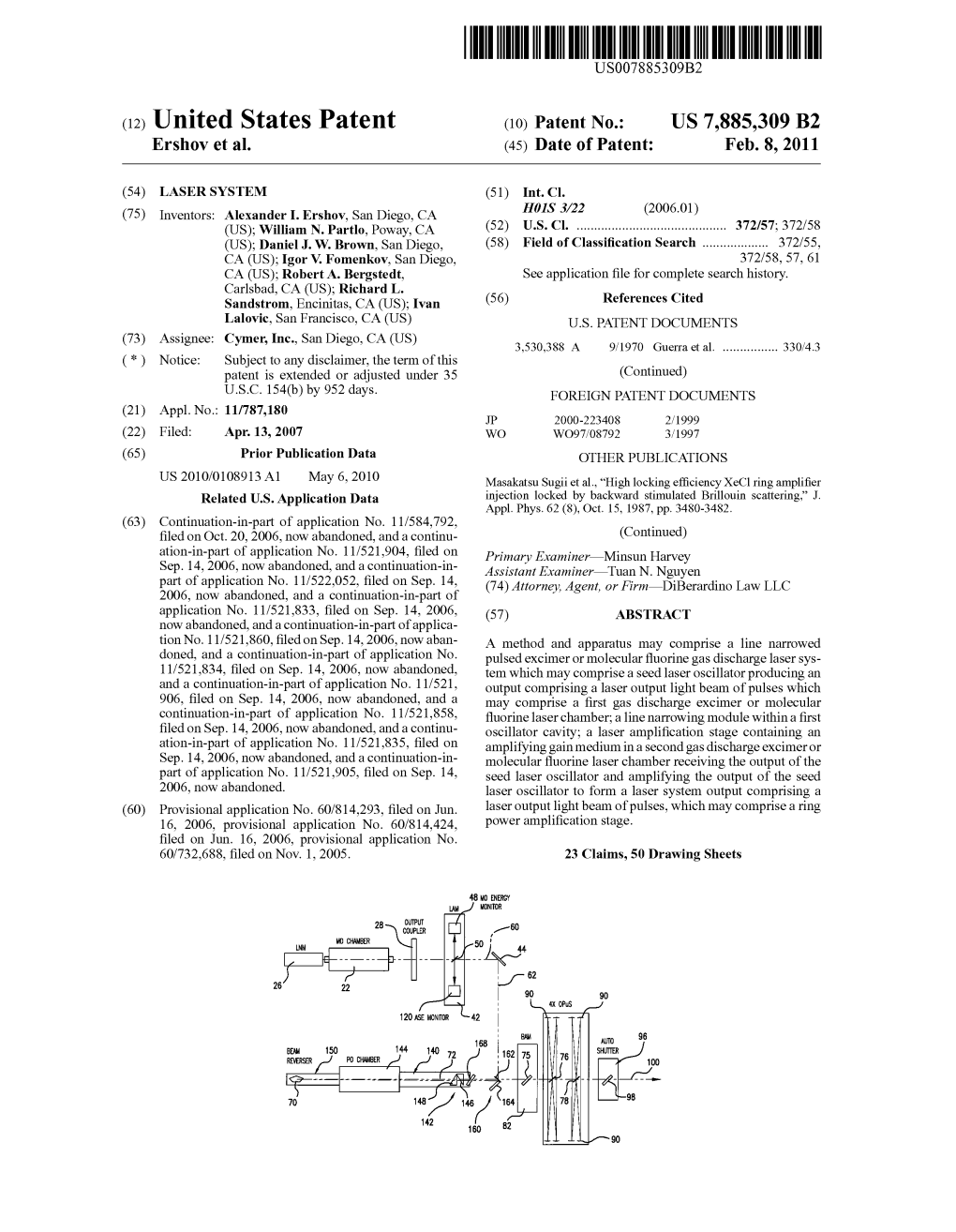 (12) United States Patent (10) Patent No.: US 7,885,309 B2 Ershov Et Al