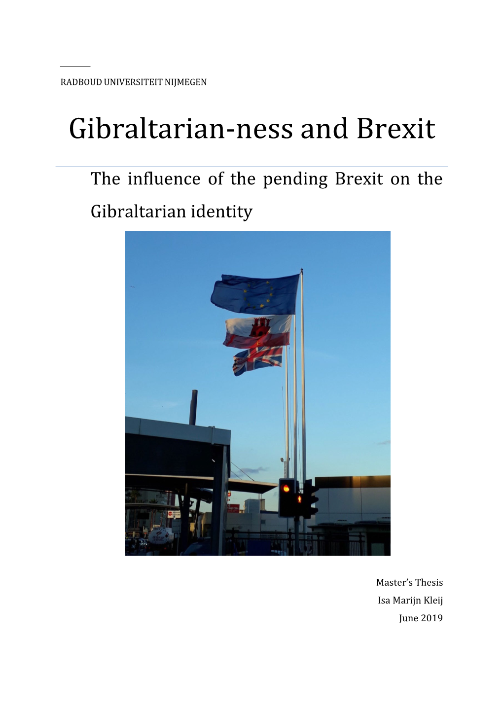 Gibraltarian-Ness and Brexit