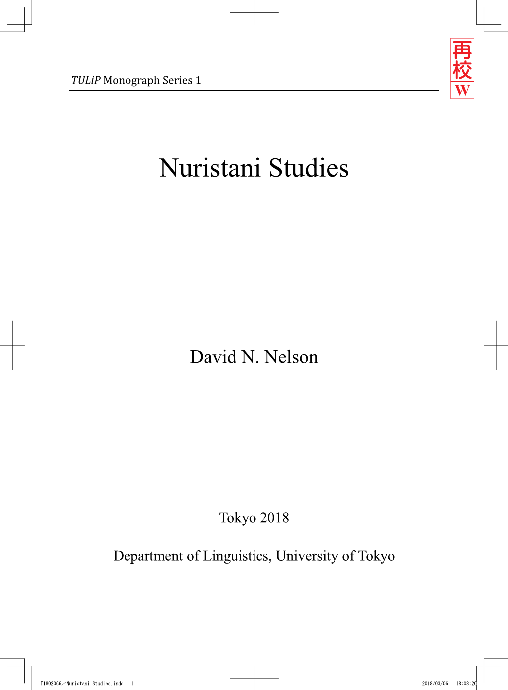 Nuristani Studies