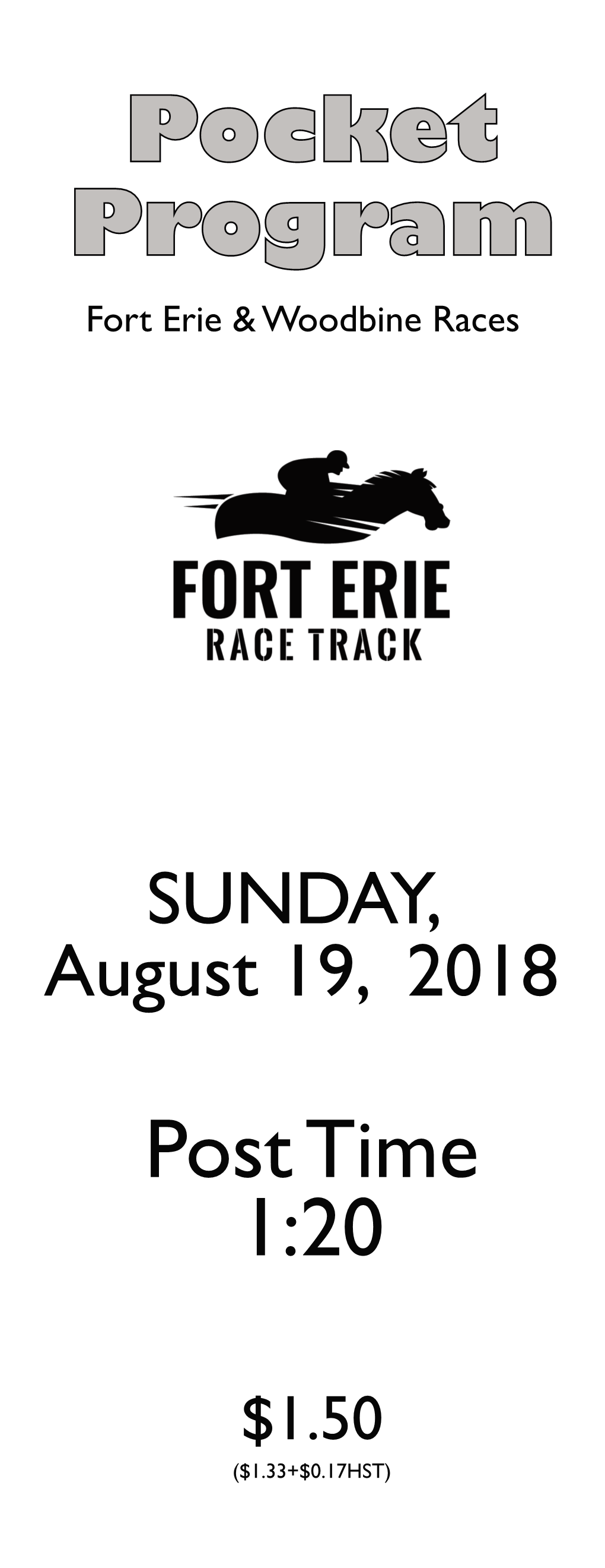 Pocket Program Fort Erie & Woodbine Races