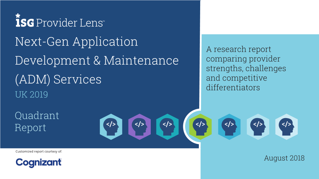 Cognizant—ISG Provider Lens™ Report on Next-Gen ADM Services