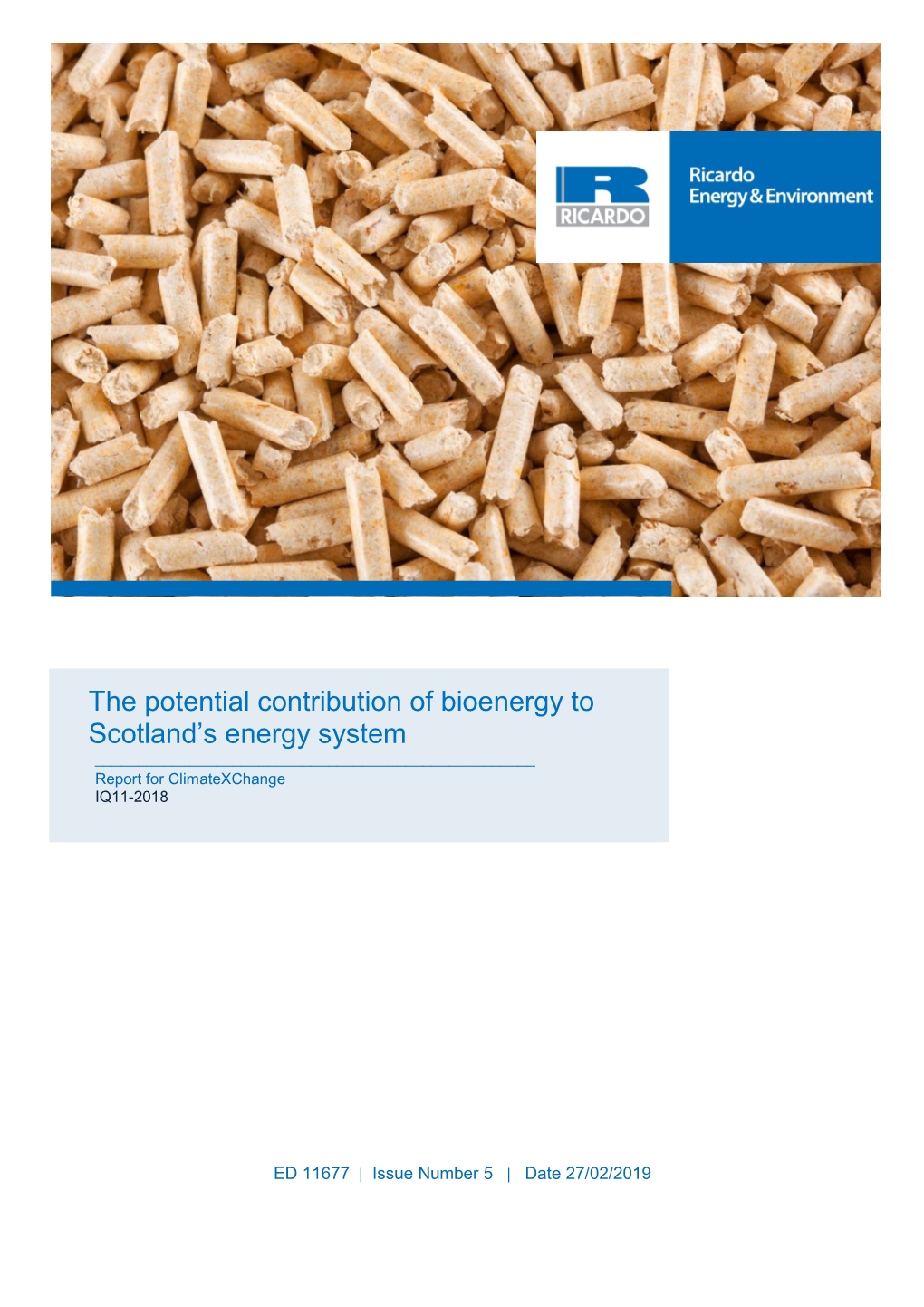 The Potential Contribution of Bioenergy to Scotland's Energy System