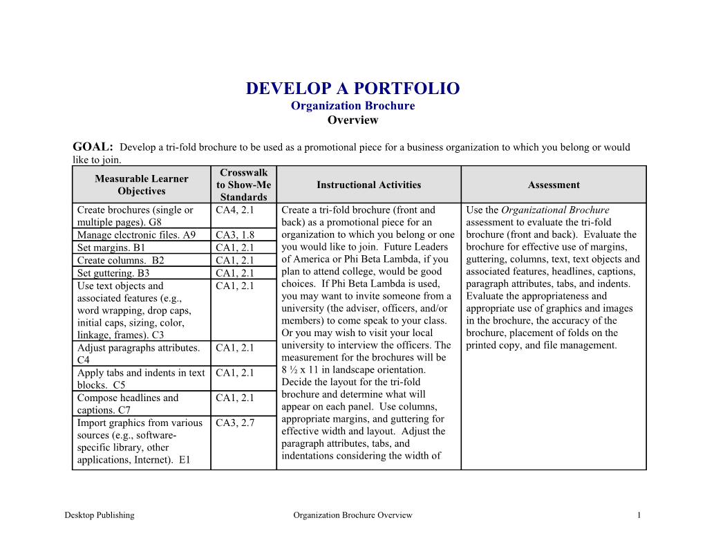 Develop a Portfolio s1